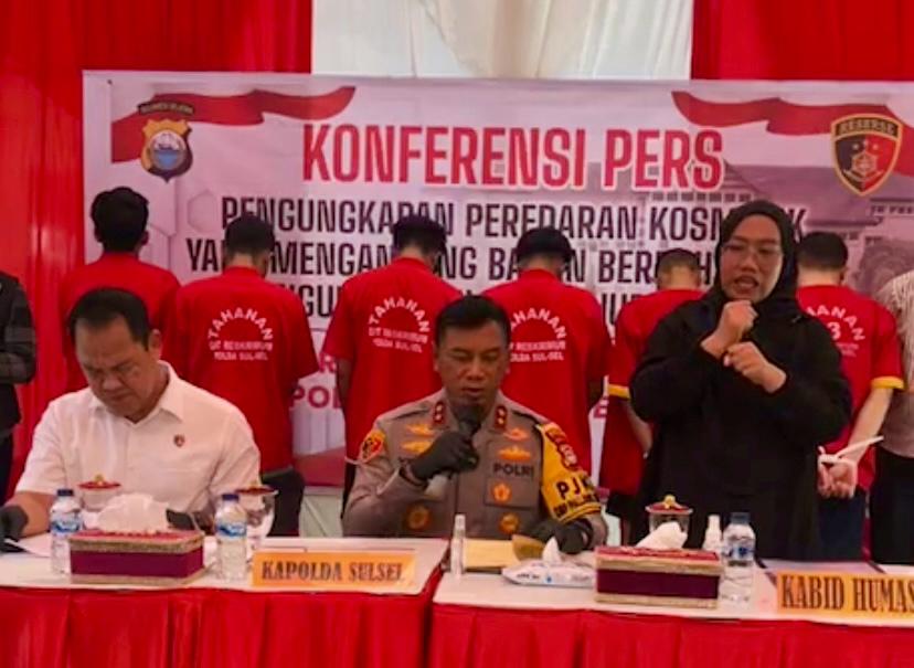 Polda Sulsel Sita 6 Produk Skincare Berbahaya: Merk NRL, MH hingga FF